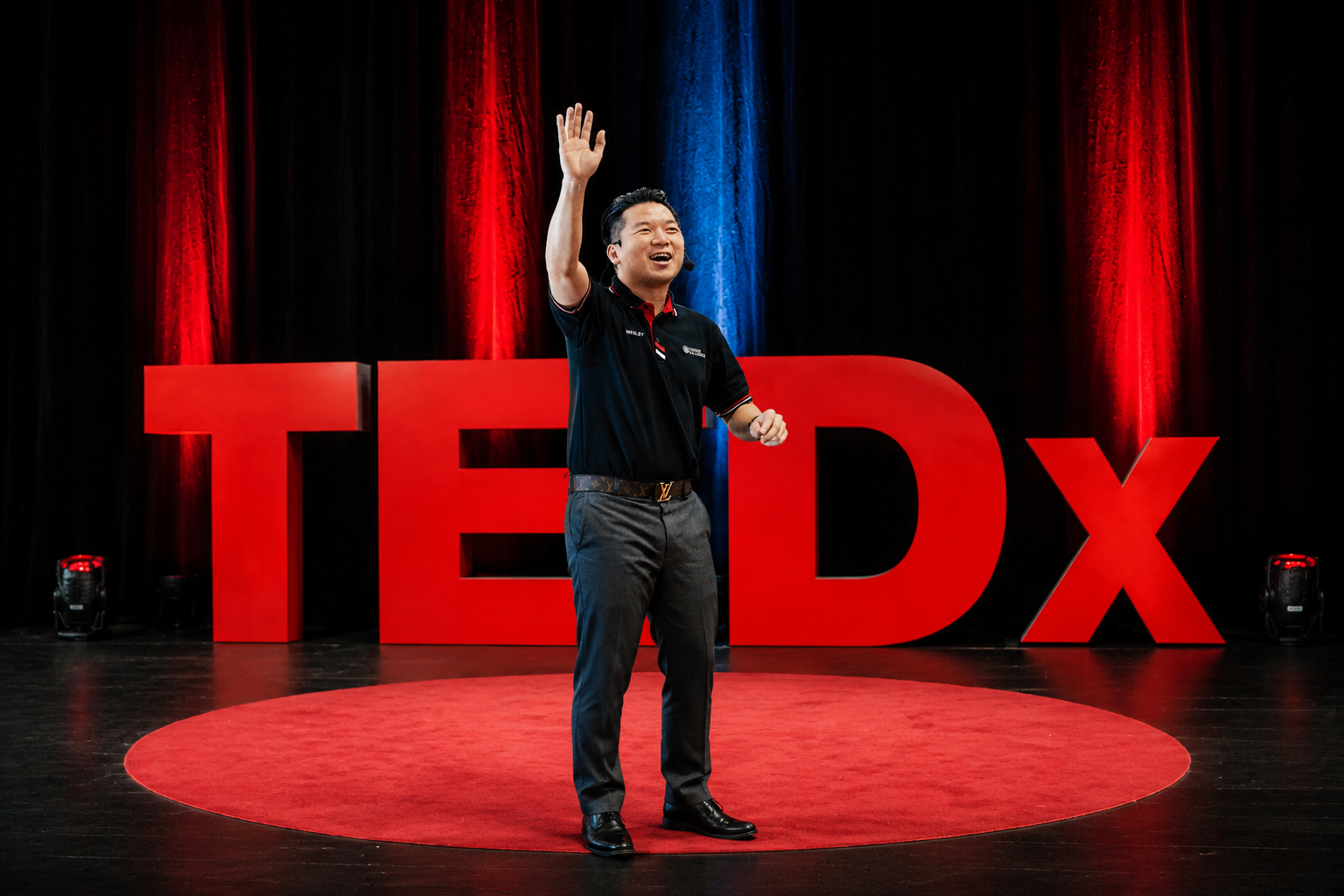 Wesley Chan on TEDx stage